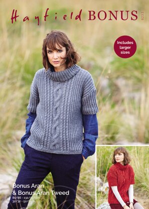 Sweater in Hayfield Bonus Aran with Wool - 8233 - Downloadable PDF