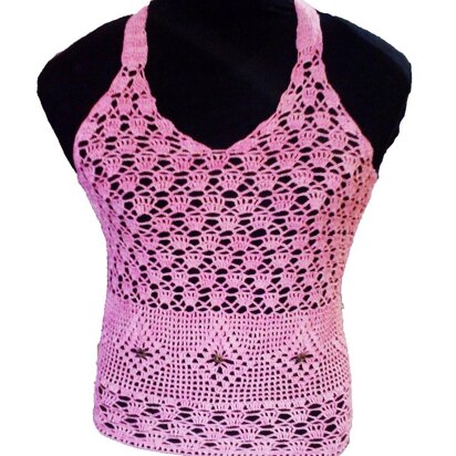 Crochet Pink Blouse