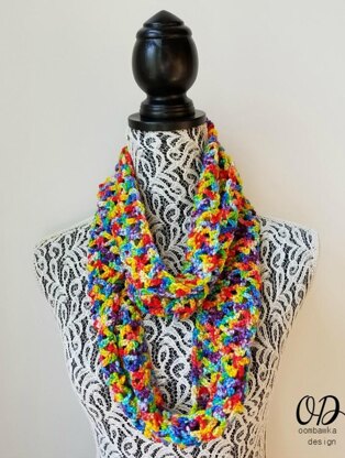 Rainbow Pebbles Infinity Scarf