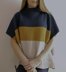 Color Block Knit Poncho