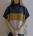 Color Block Knit Poncho