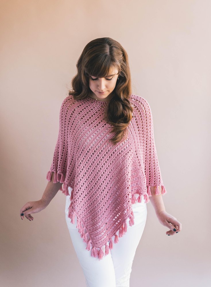 Ava Fringed Poncho Crochet pattern by Ashleigh Kiser