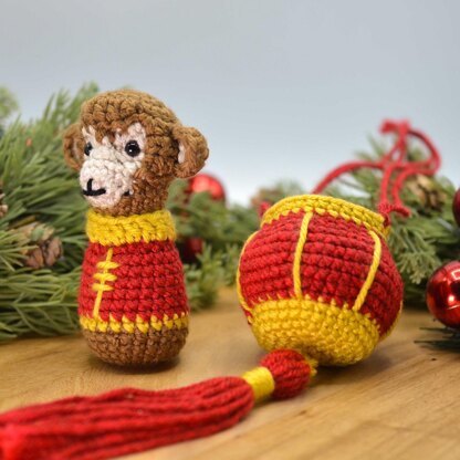 Lunar New Year Lantern Monkey