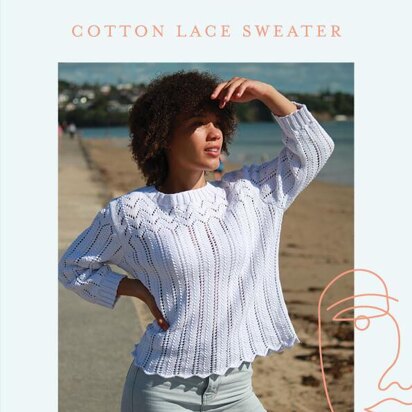 2035 Cotton Lace Sweater