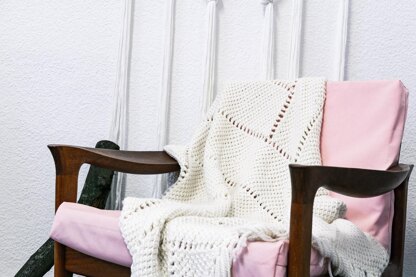Tunisian Crochet Herringbone Throw