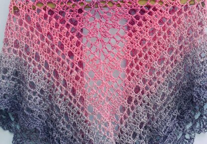 Color Block Triangle Shawl