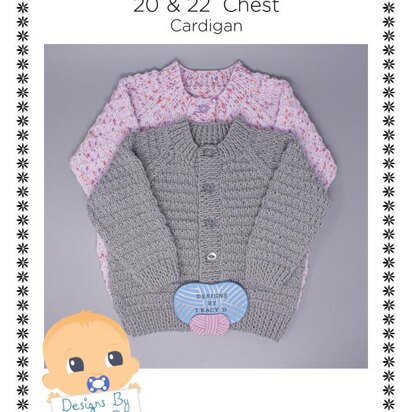 Rhodri Baby Unisex Knitting Pattern 20" chest and 22" chest size