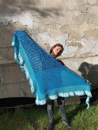 Penny Lane Blue Sky Shawl