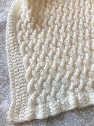 Wicker Basket-Weave Baby Blanket