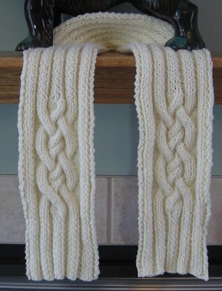 Adam's Rib Cabled Scarf to Match Hat
