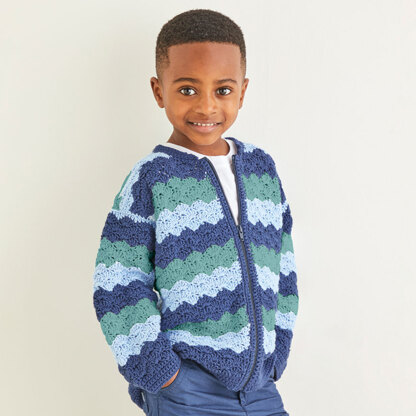 Sirdar 2574 Crochet Wave Stitch Jacket in Snuggly 100% Cotton PDF