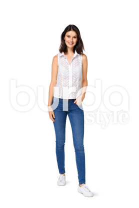 Burda Style Women's' Stand Collar Blouse B6527 - Paper Pattern, Size 8-18