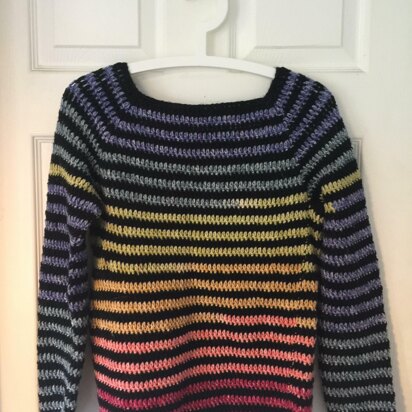 Rainbow Stripey Raglan