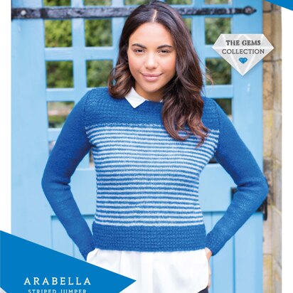 Arabella Striped Jumper in West Yorkshire Spinners Wensleydale Gems Hanks - WYS90997 - Downloadable PDF