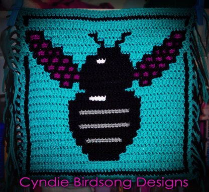 Chunky Bumble Bee - mosaic square