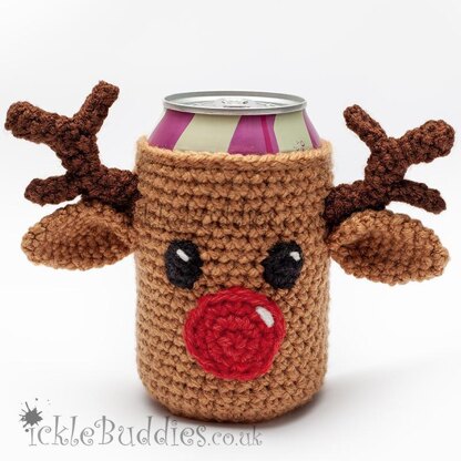 Can Cozie - Reindeer - CROCHET Pattern