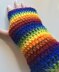 Rainbow FIngerless Gloves, an easy pattern