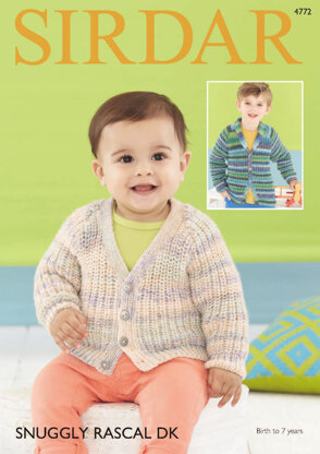 Shawl Collar and V Neck Cardigans in Sirdar Snuggly Rascal DK - 4772 - Downloadable PDF