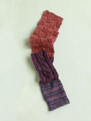 Pattern Sampler Scarf in Lion Brand Wool-Ease Thick & Quick - 90065AD