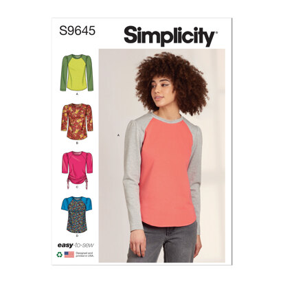 Simplicity Misses' Knit Tops S9645 - Sewing Pattern