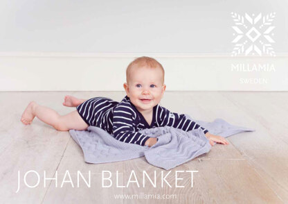 "Johan Baby Blanket" - Afghan Knitting Pattern - Blanket Knitting Pattern in MillaMia Naturally Soft Merino