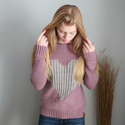 Cabled Heart Pullover