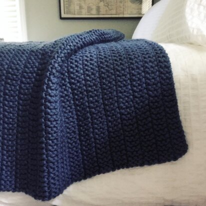 Every Now and Then Chunky Striped Blanket Knitting Pattern for