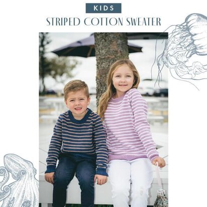 2124 Kids Striped Cotton Sweater