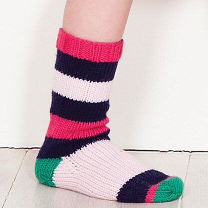 "Camilla Striped Socks" - Socks Knitting Pattern in MillaMia Naturally Soft Merino