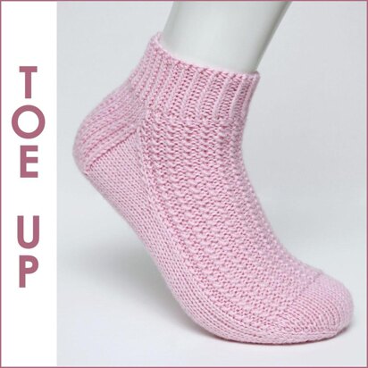 Pink Bubblegum Socks - Toe Up (DK)