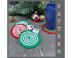 Crochet Coasters Candy spiral Pattern, Crochet Christmas ornament