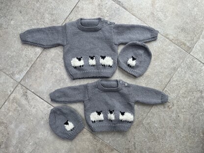Baby Sheep Sweater & hat