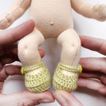 Cardigan + Booties + Hat for 7"/18 cm Waldorf Doll