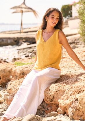 Reverie Top in MODE at Rowan Cotton DK or Alpaca Haze PDF