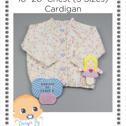 Morgan simple baby knitting pattern 3 sizes 0-12mths