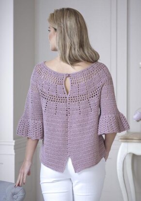 Bell Sleeve & Short Sleeve Tops in King Cole Finesse Cotton Silk DK - 5115pdf - Downloadable PDF