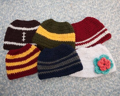 Messy Bun Hat with 5 Variations