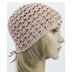 Lacy hat with adjustable strap