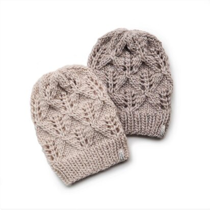 Loopy Leaf Beanie - knitting pattern