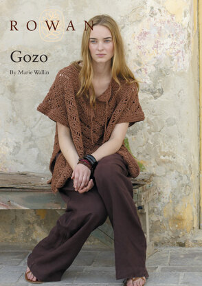 Gozo Poncho in Rowan Cotton Glace