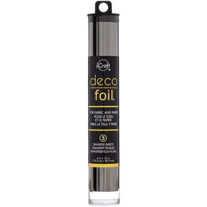Therm O Web Deco Foil Transfer Sheets 6"X12" 5/Pkg - Pewter