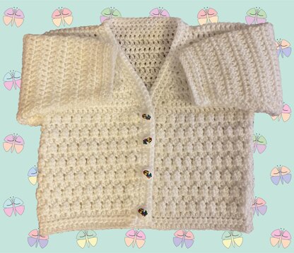 Simple Crochet Cardigan for Baby Girl or Boy