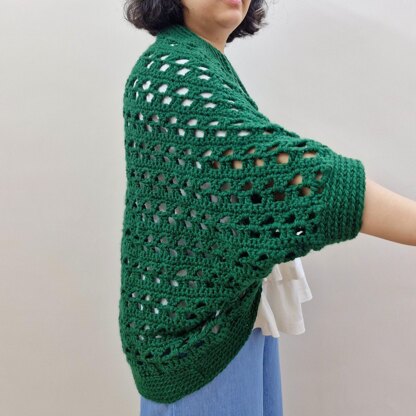 Forest Leaves Cocoon Shrug