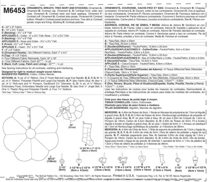 McCall's Ornaments Wreath Tree Skirt and Stocking M6453 - Paper Pattern Size One Size Only