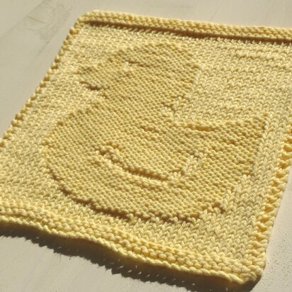 Duck knit/purl face cloth square