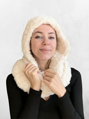 Faux Fur Hooded Infinity Scarf