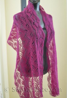 #131 Fairy Tale Three-Lace Scarf.