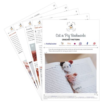 Cat and Pig Bookmarks