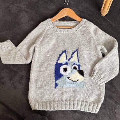 Bluey toddler jumper - knitting pattern