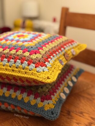 Mustard granny cushion